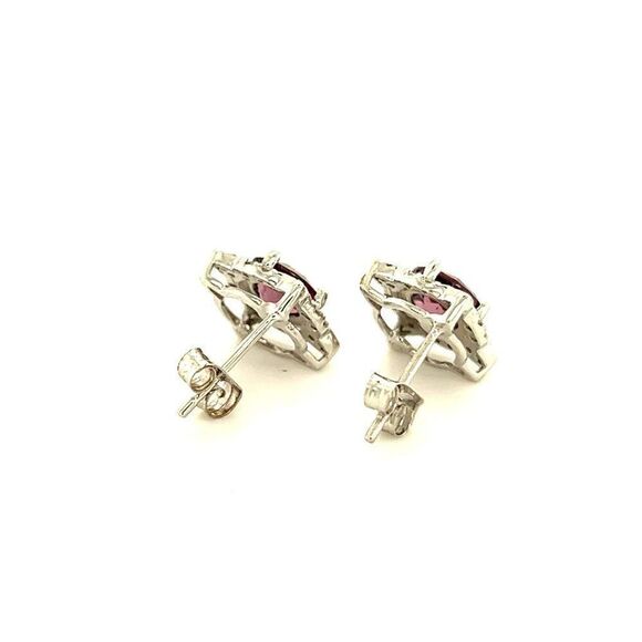 Natural Spinel Diamond Earrings 14k Y Gold 2.04 TCW Certified 211195 - Picture 6 of 9